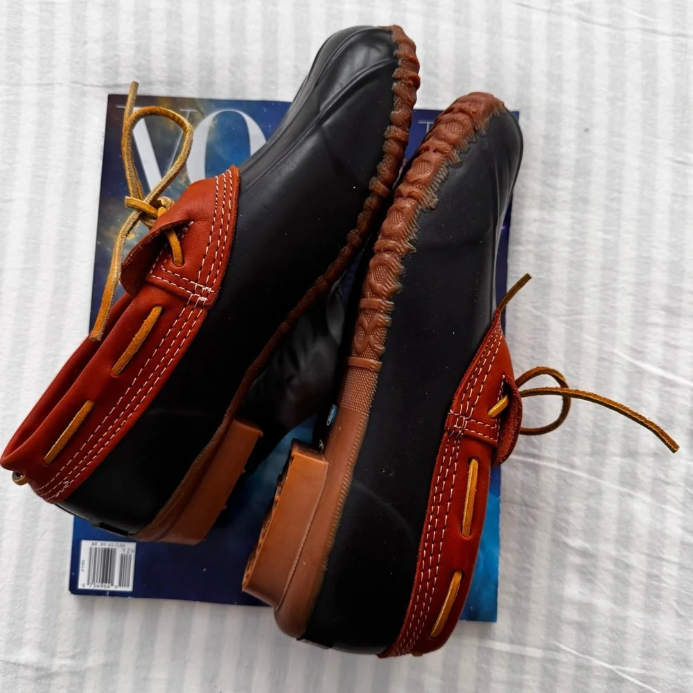 Eddie Bauer Black and Brown Duck Boots - Picture 2 of 10